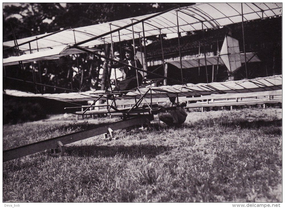 Aviation Photo Card Mrs Gavin Lane Fly Glider Members' Hill Brooklands 1910 - Avions