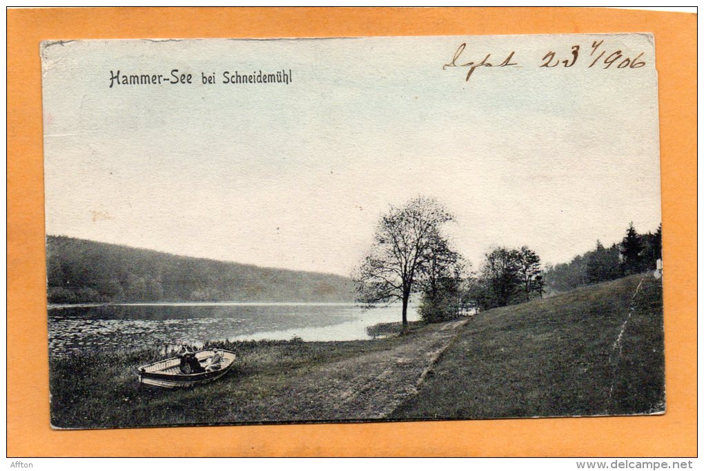 Pila Schneidemuhl Hammer See 1905 Postcard - Polonia