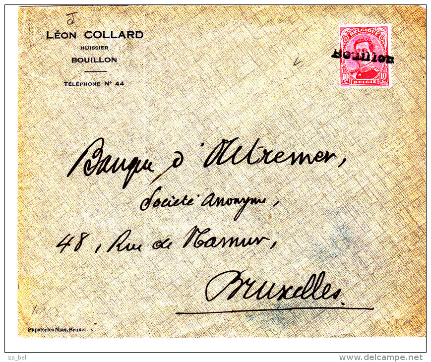 N°138 Annulé Par Griffe Bouillon S/l."Léon Collard-huissier-Bouillon" V.Bruxelles. - Foruna (1919)
