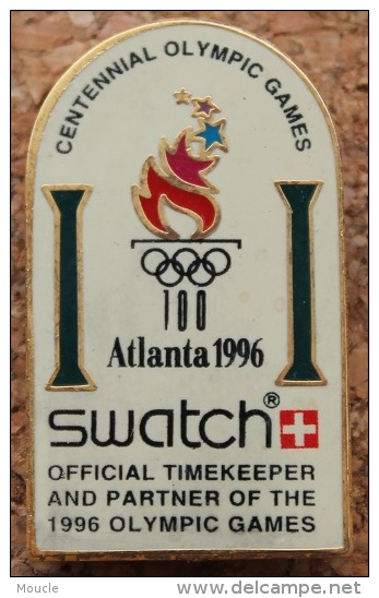 CENTENNIAL OLYMPIC GAMES - ATLANTA 1996 - SWATCH OFFICIAL TIMEKEEPER AND PARTNER - JEUX OLYMPIQUES  -       (GRENAT) - Jeux Olympiques