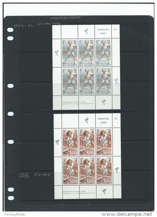 New Zealand 1972 - Health Miniature Sheets - Sports (Tennis) - MS989 MNH Cat £15 SG2015 - Nuevos