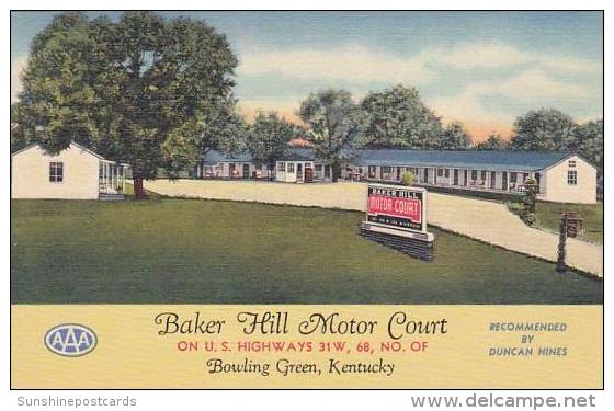 Kentucky Bowling Green Baker Hil Motor Court - Bowling Green