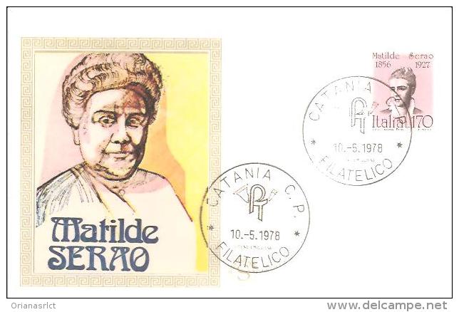 69875) Busta I Giorno - Matilde Serao Del 10/05/1978 - FDC