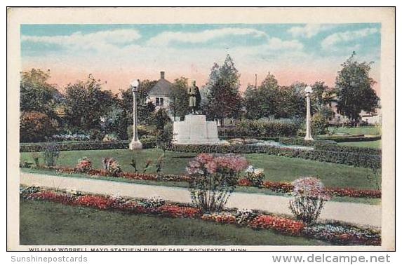 Minnesota Rochester William Worrell Mayo Statue In Public Park - Rochester