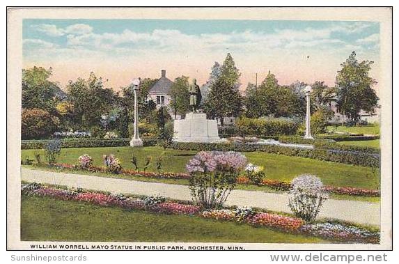 Minnesota Rochester William Worrell Mayo Statue In Public Park - Rochester