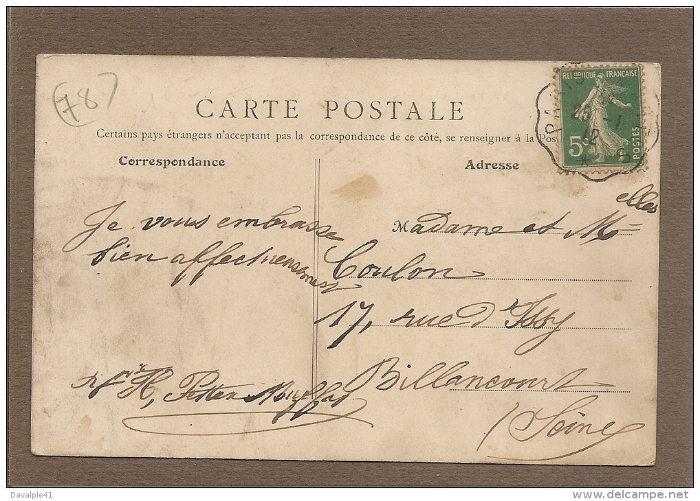 78 VERNOUILLET  L´ENTREE DU PAYS  ECRITE  1912  ETAT VOIR LES 2  SCANS - Vernouillet