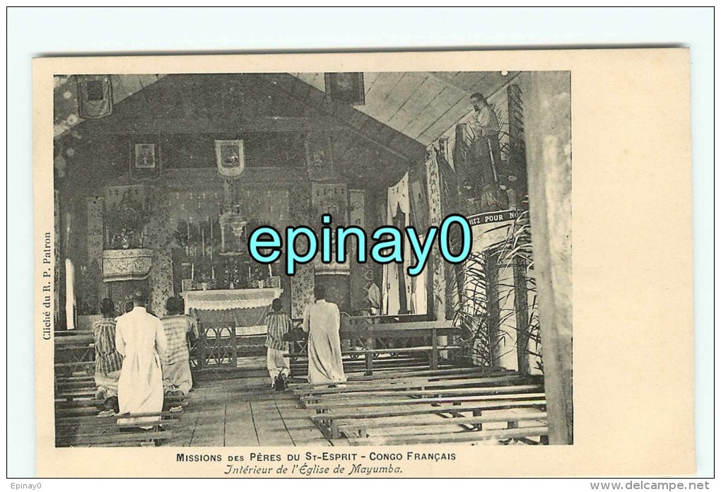 Bf - CONGO FRANCAIS - Intérieur De L'église De Mayumba  - Cliché Patron - Congo Français