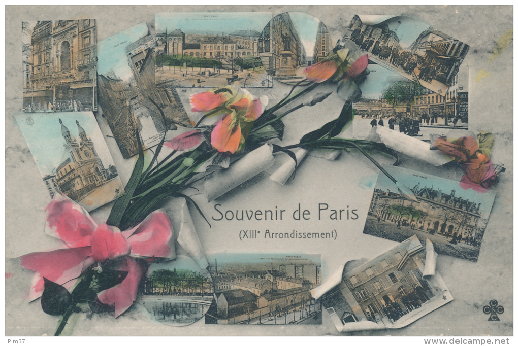 PARIS XIII - Carte Souvenir Multi Vues - District 13