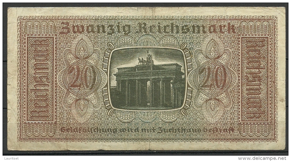 Deutschland Occupation Bank Note 20 Reichsmark Serie A - 2. WK