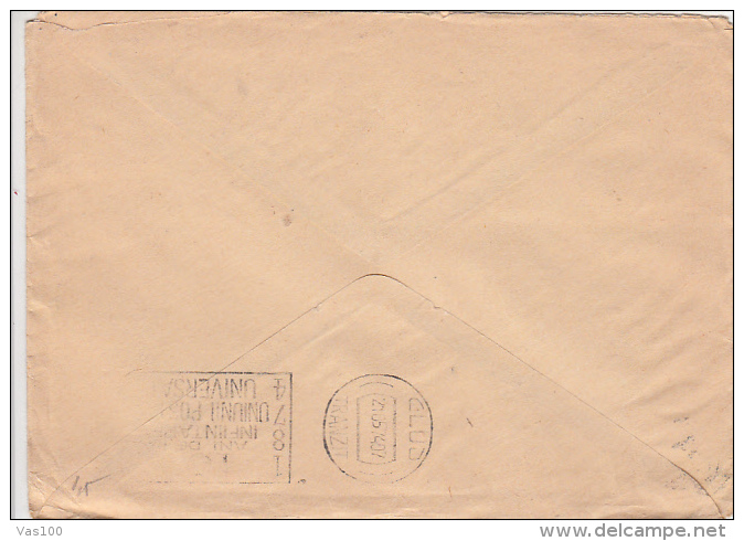 ANGELS PAINTING, FLOWERS, CAR, PUBLIC ROADS TRAFFIC, POST SERVICE, STAMPS ON REGISTERED COVER, 1974, HUNGARY - Storia Postale