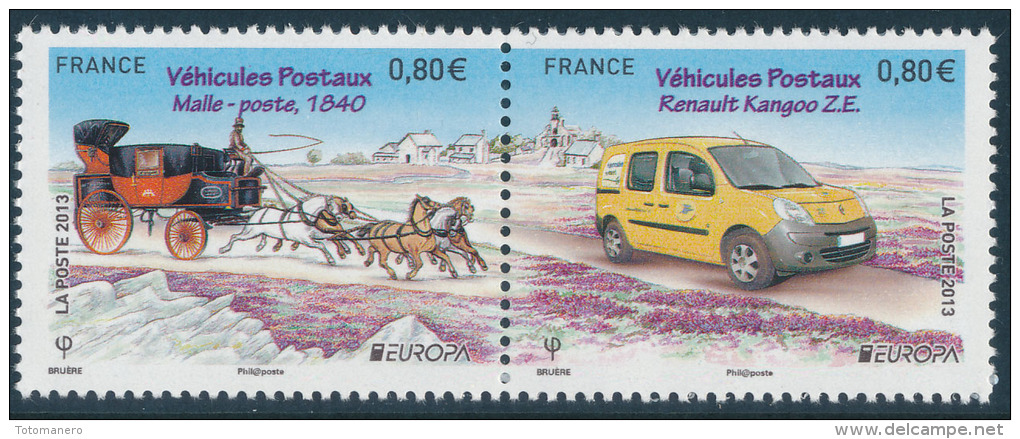 FRANCE/Frankreich EUROPA 2013 "Postal Vehicles" Set Of 2v** - 2013