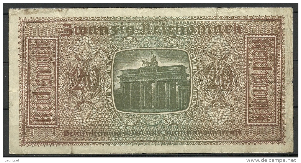 Deutschland Occupation Bank Note 20 Reichsmark Serie J - 2. WK