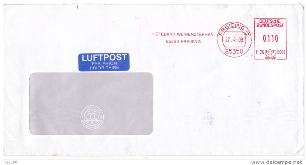 AIR MAIL COVER,RED METER MARK,1999,GERMANY - Other & Unclassified