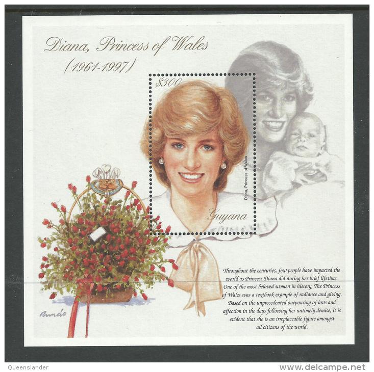 1997 Special Mini Sheet Diana Princess Of Wales 1961-1997  Complete MUH Full Gum On Rear - Guyana (1966-...)