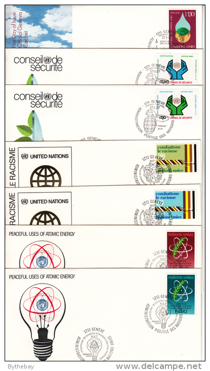 UN Geneva 19 Different FDCs, Unaddressed 1969 To 1977 - FDC