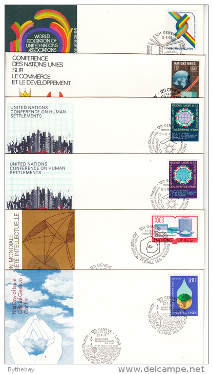 UN Geneva 19 Different FDCs, Unaddressed 1969 To 1977 - FDC