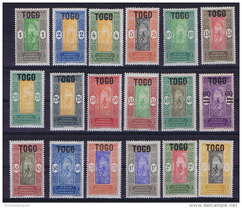 Togo 101 - 118 MH/* - Unused Stamps