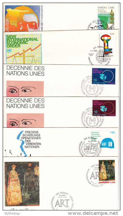 UN Geneva 18 Different FDCs, Unaddressed 1969, 1978 To 1981 - FDC