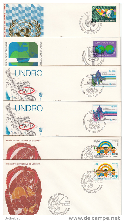 UN Geneva 18 Different FDCs, Unaddressed 1969, 1978 To 1981 - FDC