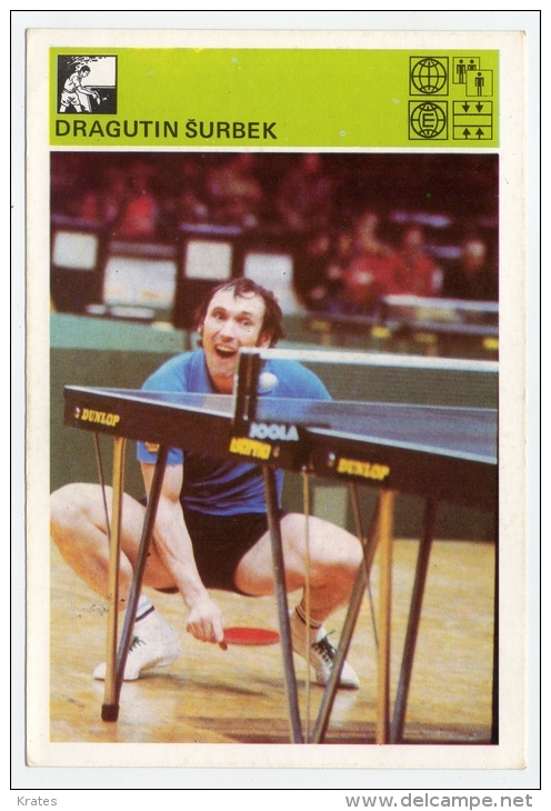 Svijet Sporta Cards - Dragutin Šurbek - Table Tennis