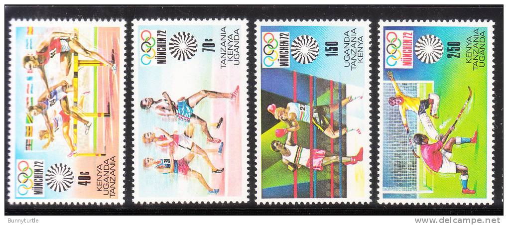 Kenya Uganda Tanzania KUT 1972 20th Olympic Games Munich MNH - Kenya, Uganda & Tanzania