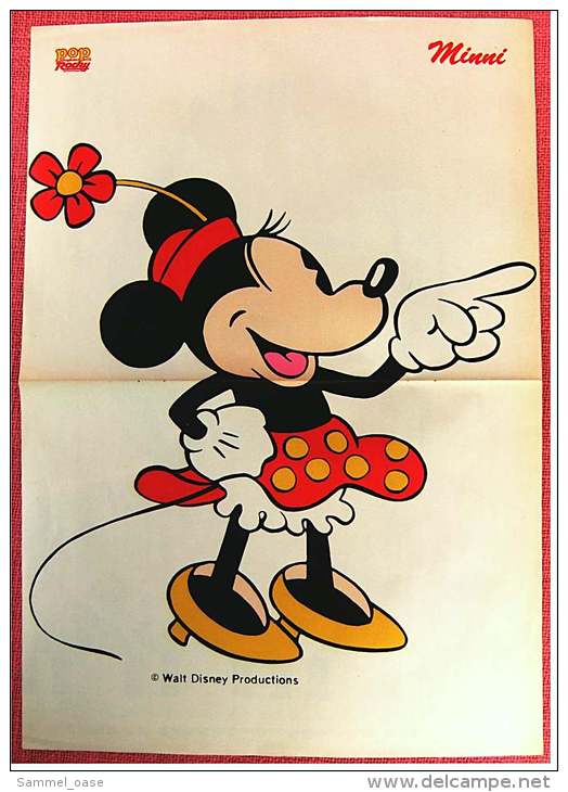 Kleines Poster  -  Richard Clayderman  -  Rückseite : Mini Maus  -  Von Pop-Rocky Ca. 1982 - Plakate & Poster