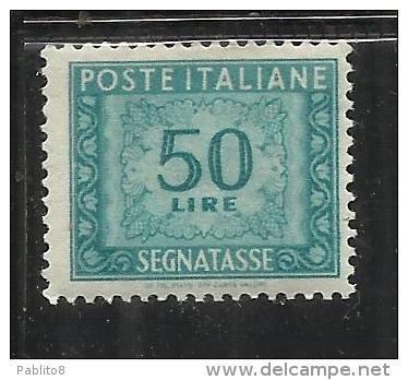 ITALIA REPUBBLICA ITALY REPUBLIC 1947 - 1954 SEGNATASSE TAXES TASSE LIRE  RUOTA MNH BEN CENTRATO FIRMATO SIGNED50 - Impuestos