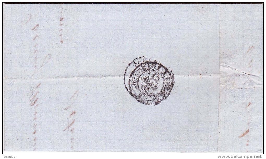 N°22 Sur Lettre De Chef-Boutonne (Deux-Sèvres) à Tours - Avril 1866 - 1849-1876: Période Classique