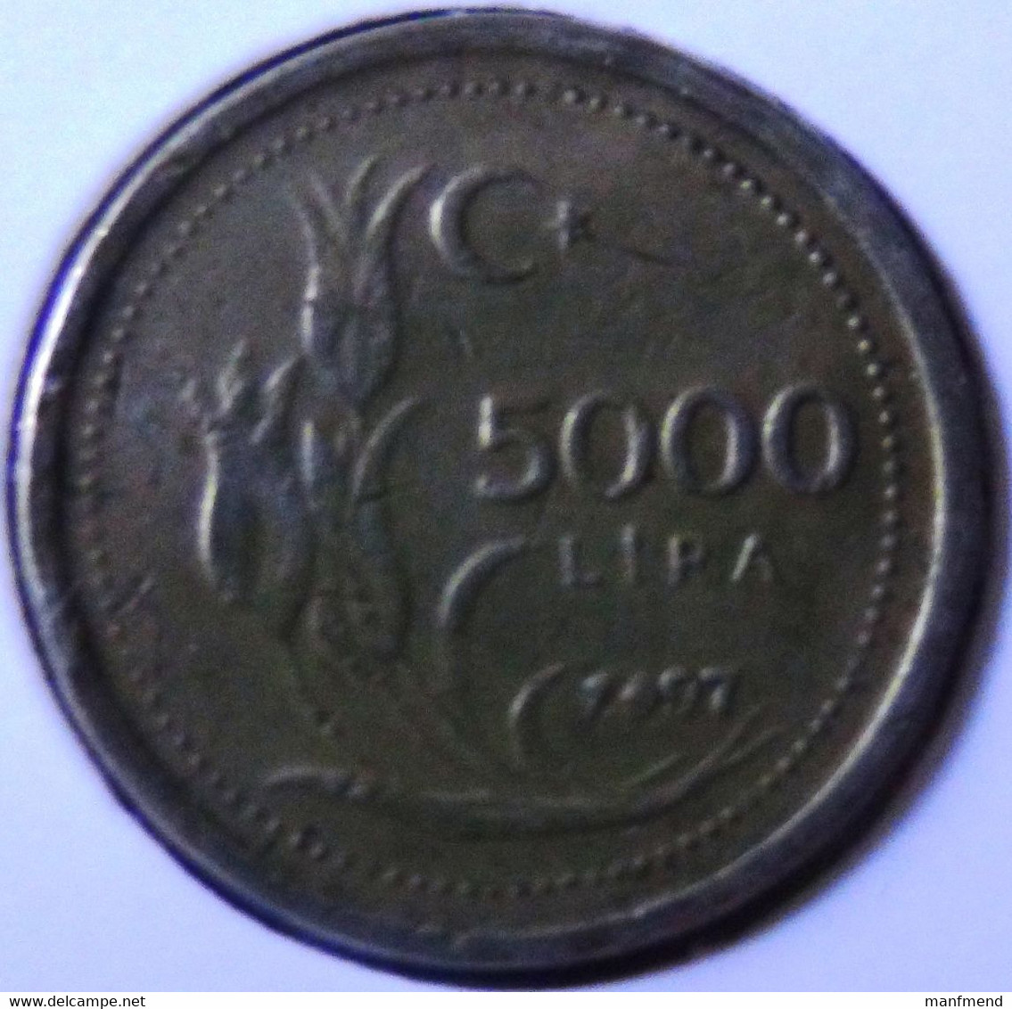 Turkey - 1997 - 5000 Lira - KM.1029.1 - VF+ - Türkei