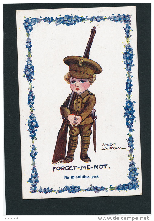 ENFANTS - Jolie Carte Fantaisie Enfants "Forget Me Not " - Signée FRED SPURGIN - Spurgin, Fred