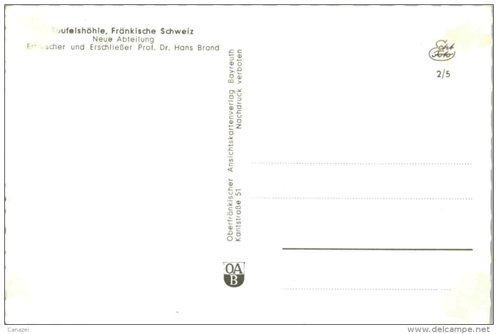 AK Fränkische Schweiz,Teufelshöhle,Neue Abteilung,ung(Pottenstein,Dr.Hans Brand) - Pottenstein