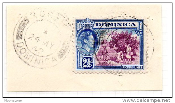 Dominica GVI 1938 2½d Picking Limes, Fine Used Roseau On Piece (A) - Dominica (...-1978)