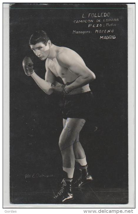 Spain - Madrid - Luis Folledo - Boxing - Campeon De Espana - L. Folledo - 1968 - Original Autograph - Boxing