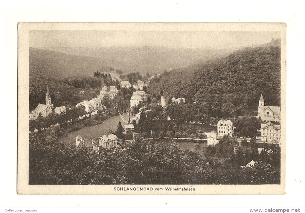 Cp, Allemagne, Schlangenbad Vom Wilhelmsfelsen - Schlangenbad