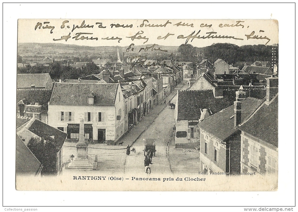 Cp, 60, Rantigny, Panorama Pris Du Clocher, écrite - Rantigny