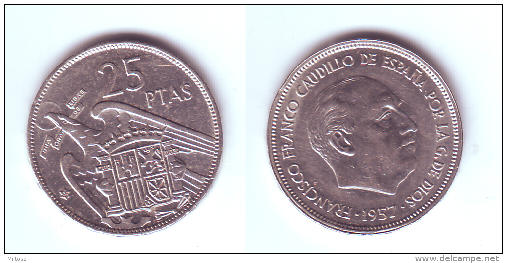 Spain 25 Pesetas 1957 (69) - 25 Pesetas