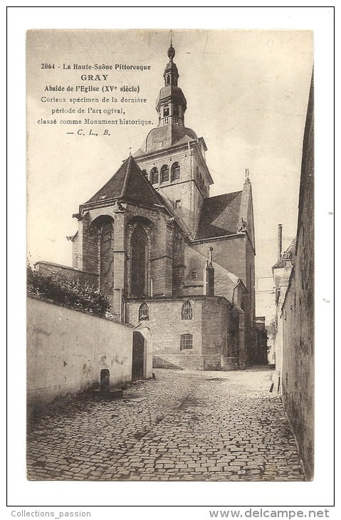 Cp, 70, Gray, Abside De L'Eglise, Voyagée - Gray