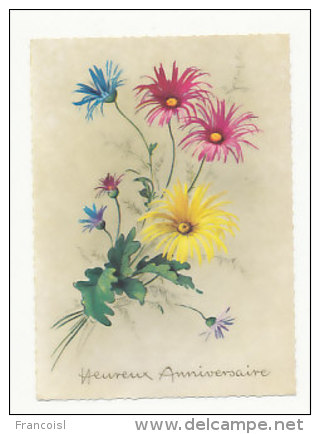 Heureux Anniversaire. Bouquet. 1971 - Geburtstag