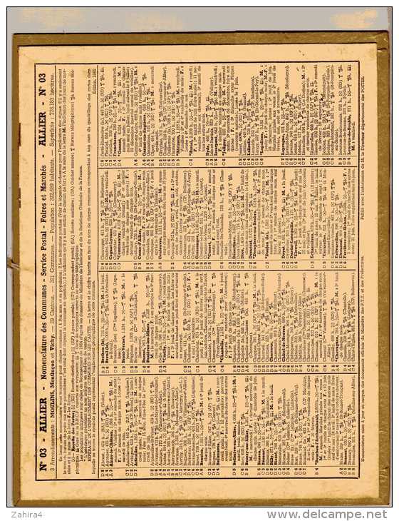 Almanach Des P.T.T - Allier - Fête Foraine (Avions Et Roue) - Oberthur, Rennes-Paris - Big : 1961-70