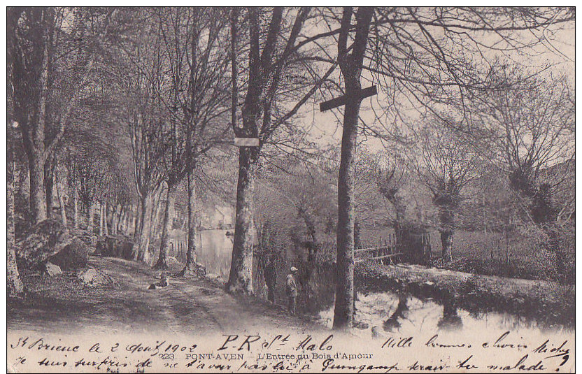 Ag - Cpa PONT AVEN - L'Entrée Du Bois D'Amour (précurseur) - Pont Aven