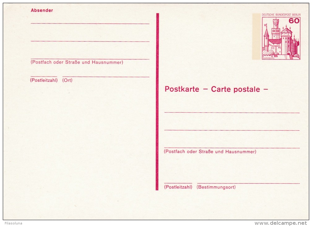 00794 Curiosa Enteropostal Berlin - Cartes Postales - Neuves