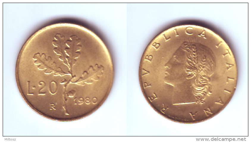 Italy 20 Lire 1980 - 20 Liras