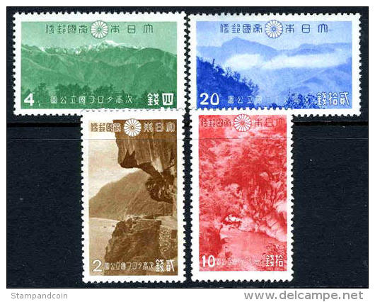 Japan #320-23 Mint Never Hinged National Park Set From 1941 - Neufs