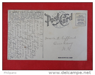 Manila P.I.   1913 US Cancel No Stamp  1912 Cancel  Ref  1040 - Philippines