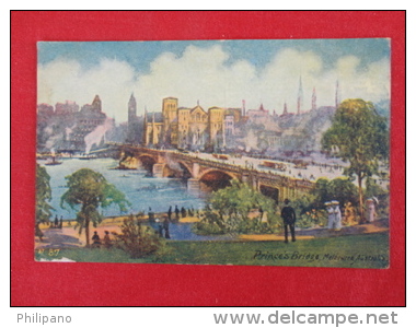 Australia > Victoria (VIC) > Melbourne  Princes Bridge 1913 Cancelref  1040 - Melbourne