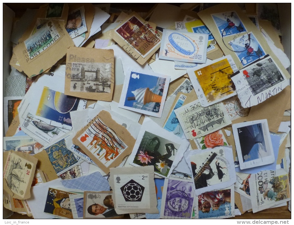 Vrac Kiloware Lot 300 Grammes Timbres Grande Bretagne Récents Recent Stamps (+ De 1000 Timbres - Minimum 1000 Stamps) - Lots & Kiloware (mixtures) - Min. 1000 Stamps