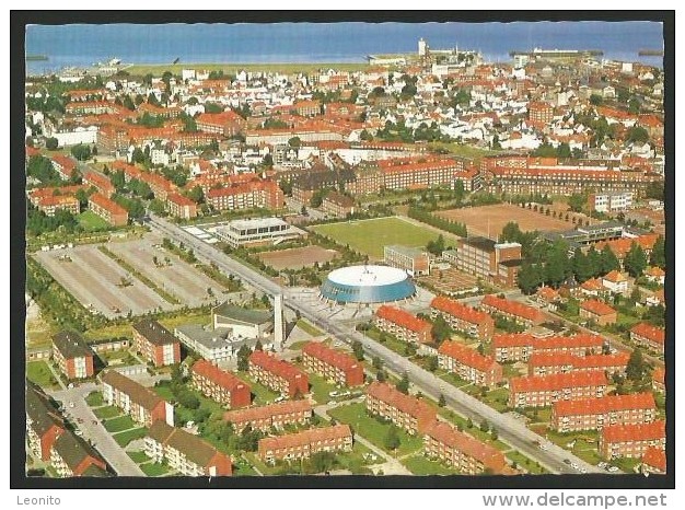 RUNDTURNHALLE Luftaufnahme Cuxhaven Niedersachsen 1980 - Cuxhaven