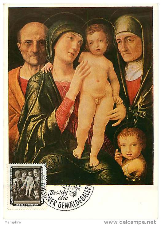 1957  Gemald Heilige Familie  MiNr 586 - Maximumkarten (MC)