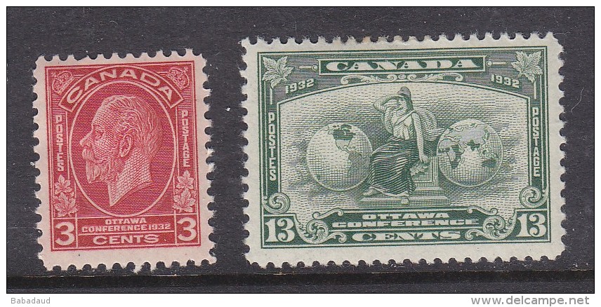 Canada: George V 1932 Ottowa Conference 3c, 13c MH * - Unused Stamps