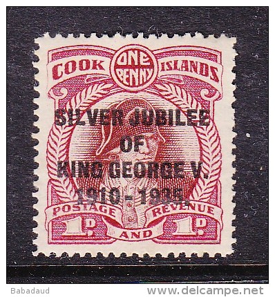 COOK ISLANDS: GEORGE V SILVER JUBILEE, 1d,MH * - Cook Islands